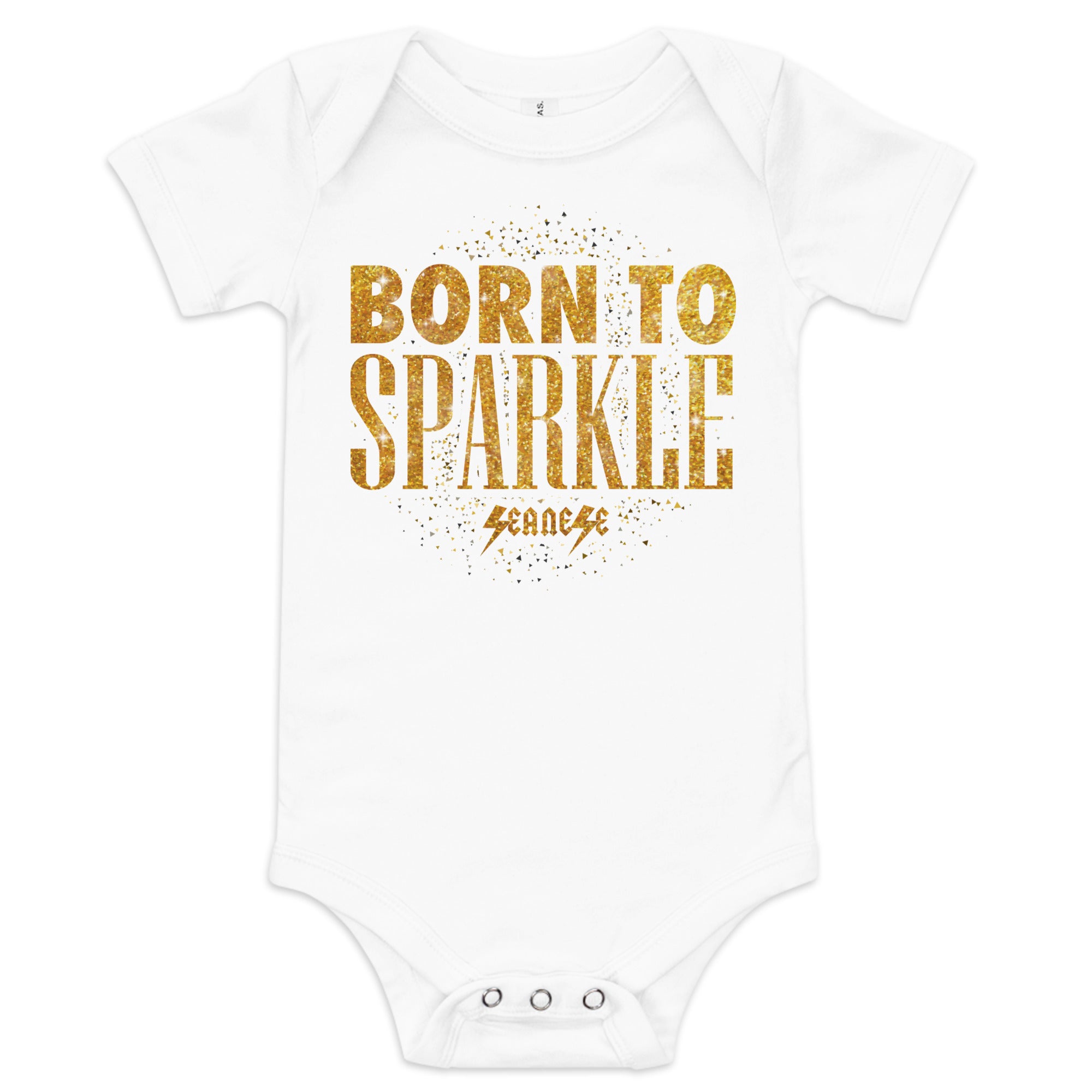 Born to Sparkle---Baby short sleeve one piece---Click for more colors