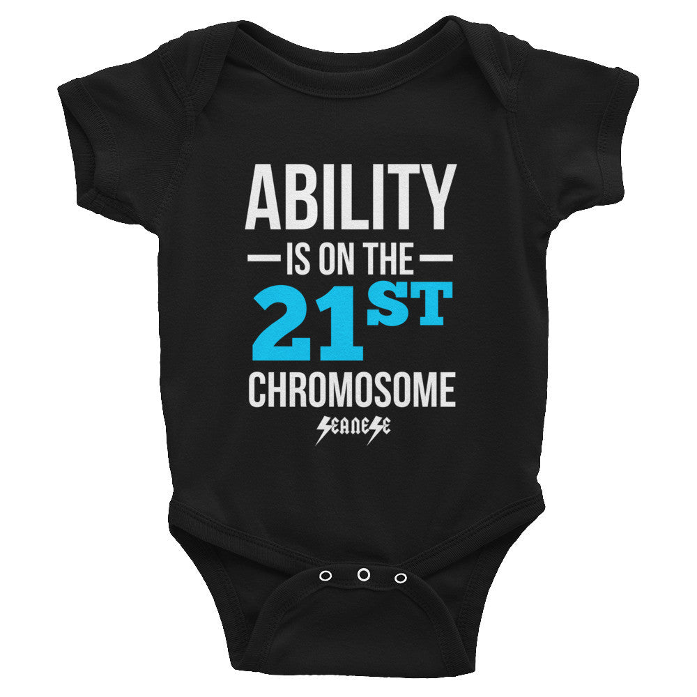 Infant Bodysuit---Ability Blue/White Design---Click for more shirt colors