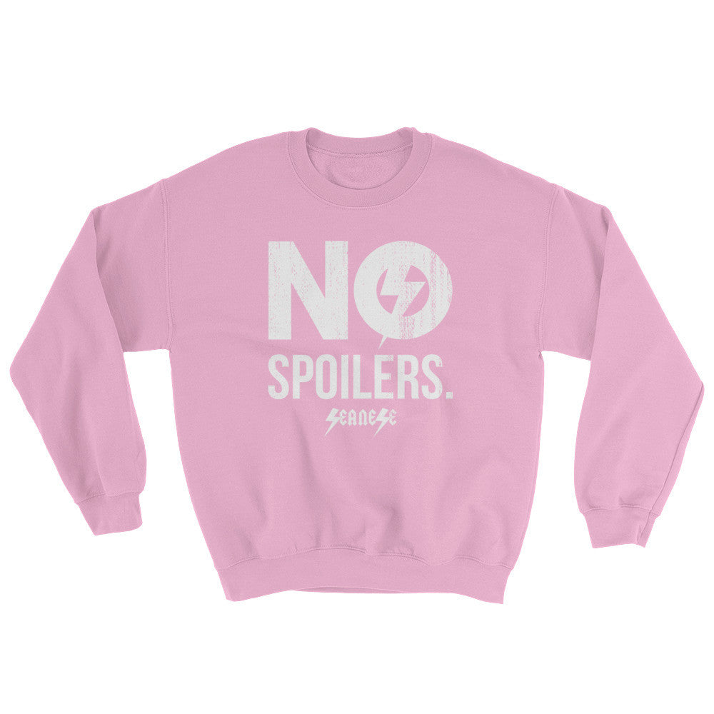 Sweatshirt---No Spoilers White Design---Click for more shirt colors