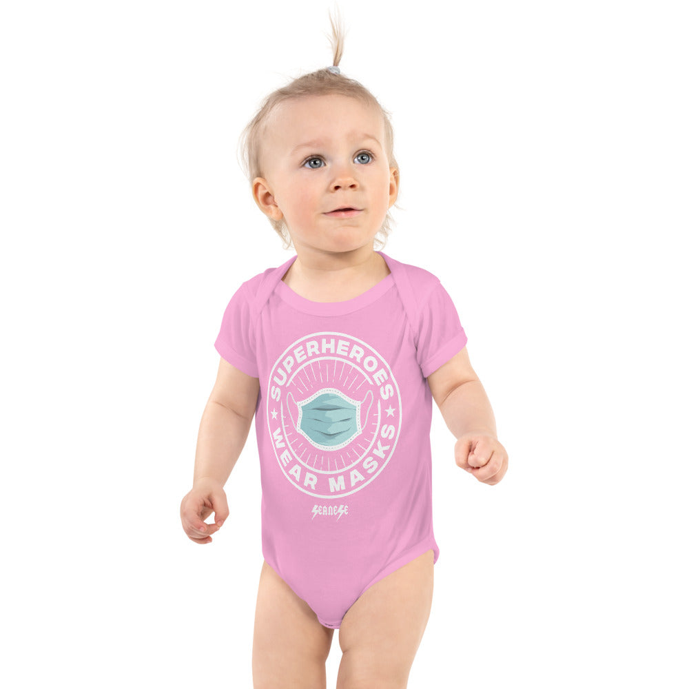 Infant Bodysuit---SuperheroeS Wear Masks---Click for more shirt colors