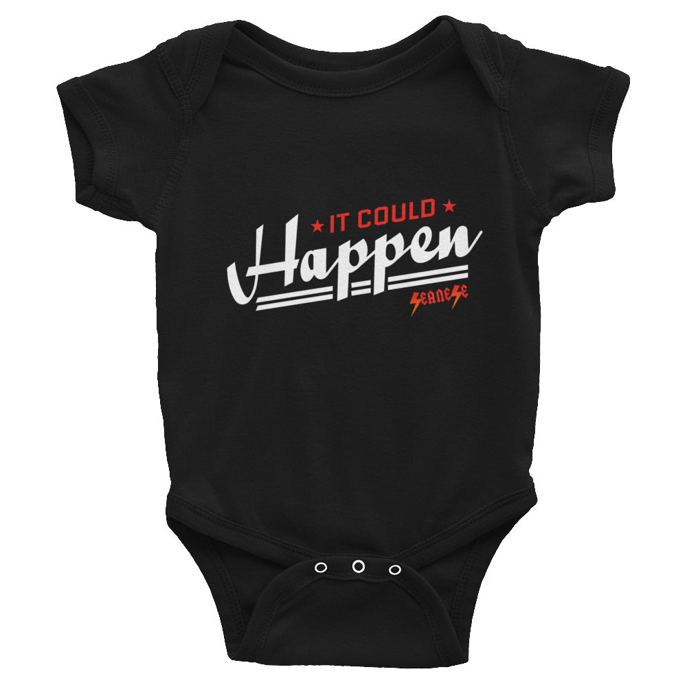 Infant Bodysuit---It Could Happen Red/White Design
