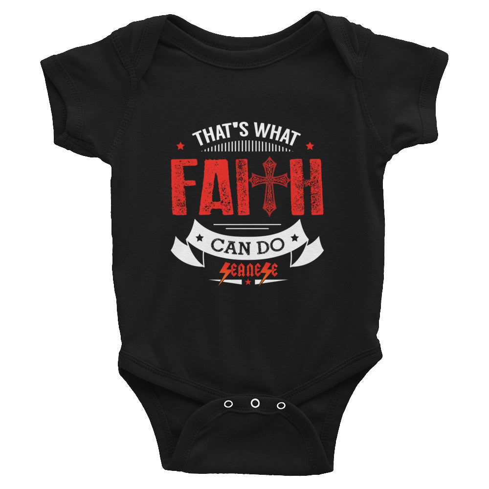 Infant Bodysuit---That's What Faith Can Do Red/White Design