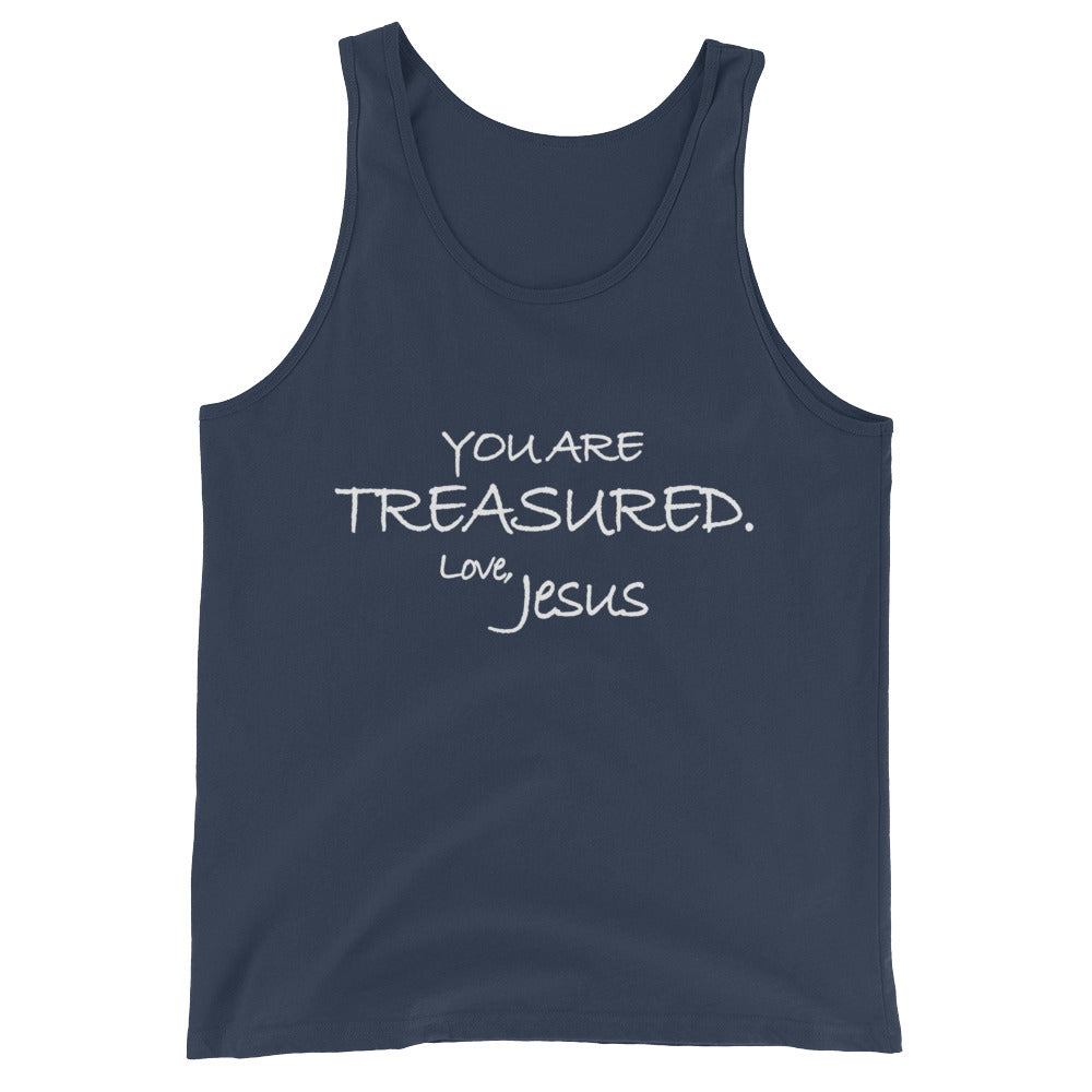 Unisex  Tank Top---You Are Treasured. Love, Jesus---Click for more shirt colors
