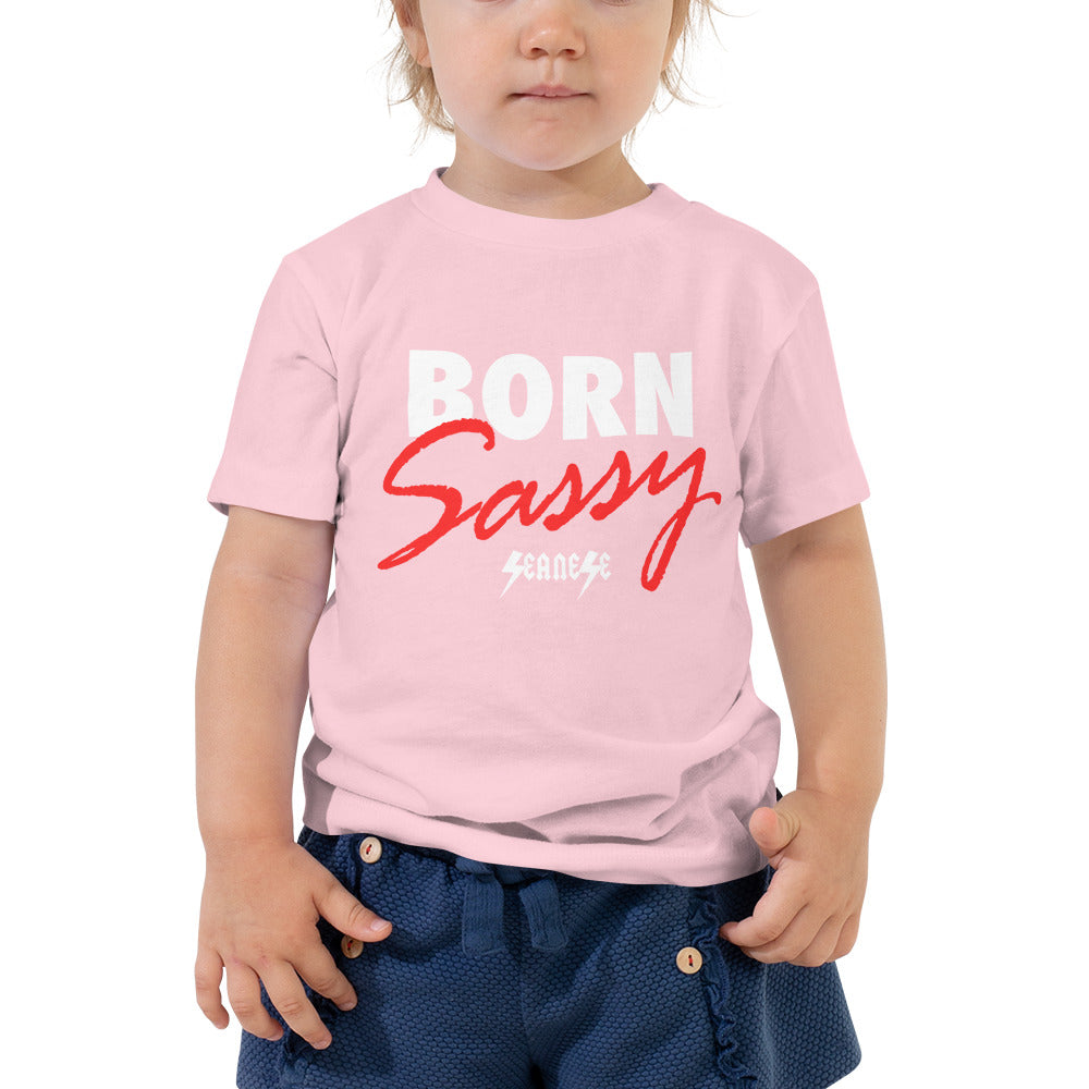 Toddler Short Sleeve Tee---Born Sassy--Click for more Shirt Colors