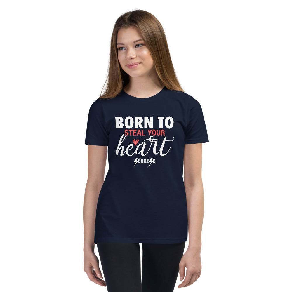 Youth Short Sleeve T-Shirt---Born to Steal Your Heart---Click for more shirt colors