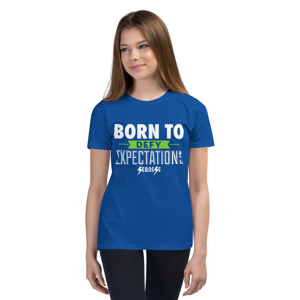 Youth Short Sleeve T-Shirt2---Born to Defy Expectations
