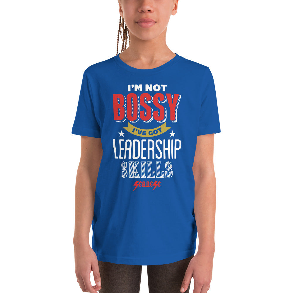 Youth Short Sleeve T-Shirt---I'm Not Bossy I've Got Leadership Skills---Click for more shirt colors