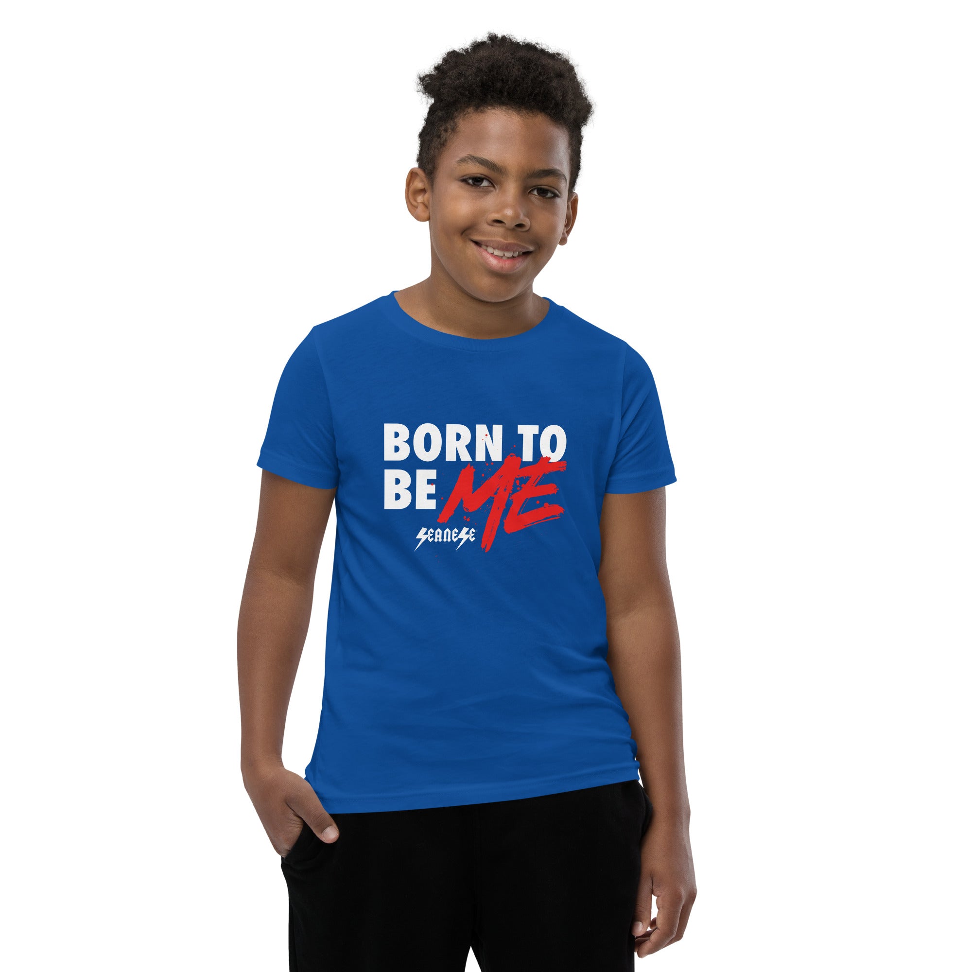Youth Short Sleeve T-Shirt---Born to Be Me--Click for more Shirt Colors