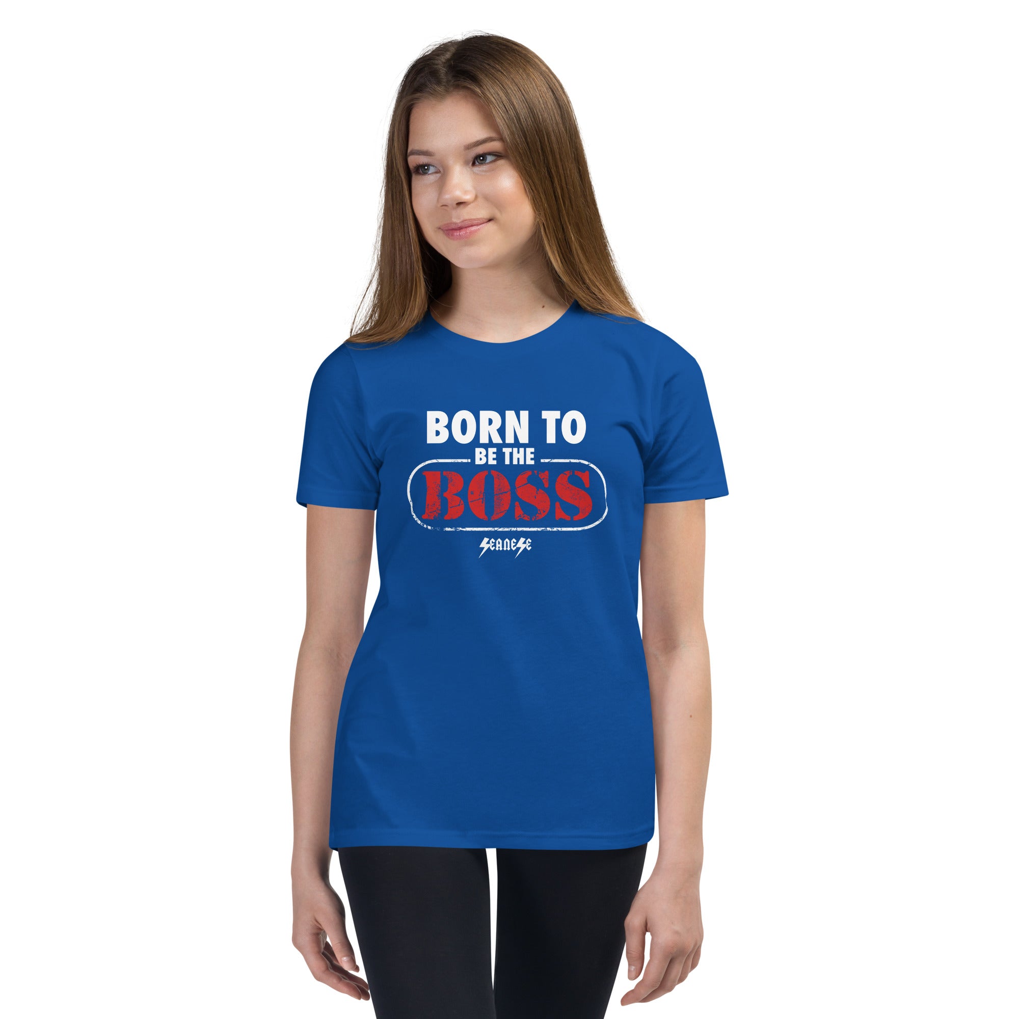 Youth Short Sleeve T-Shirt---Born To Be the Boss---Click For More Shirt Colors