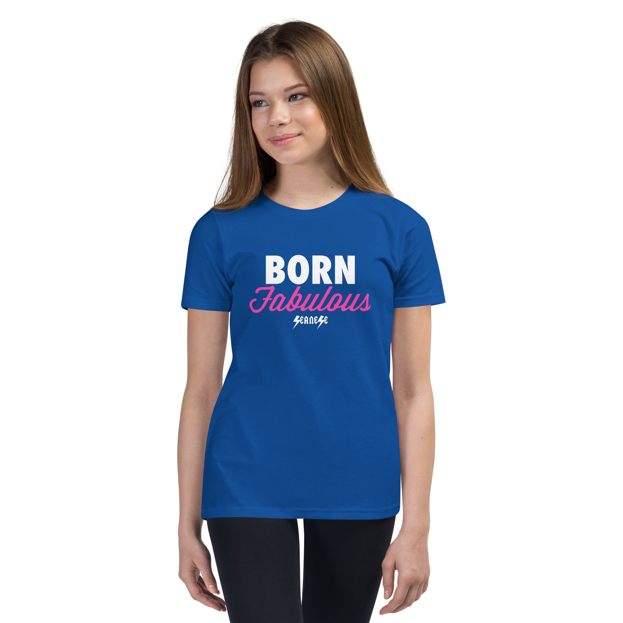 Youth Short Sleeve T-Shirt---Born Fabulous---Click for More Shirt Colors